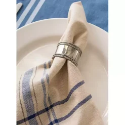 Nautical Blue French Stripe Napkins, Set of 6