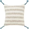 Nautical Stripe & Blue Tassel Pillow