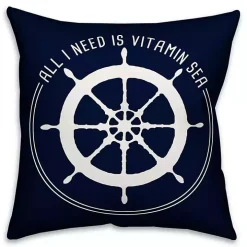 Nautical Vitamin Sea Outdoor Pillow