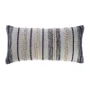 Navy and White Braided Accent Pillow