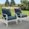 Navy and White Dayton Outdoor Chairs, Set of 2