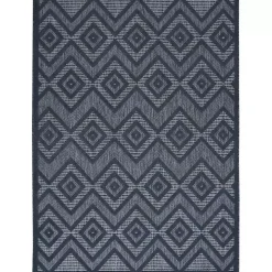 Navy Blue Diamond Indoor/Outdoor Area Rug, 6x9