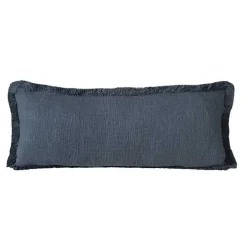 Navy Blue Handwoven Appen Lumbar Pillow