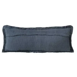Navy Blue Handwoven Appen Lumbar Pillow