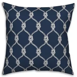 Navy Blue Knots Indoor/Outdoor Pillow
