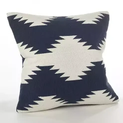 Navy Blue Wool Kilim Outdoor Pillow