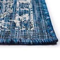 Navy Botanical Hannah Indoor/Outdoor Rug, 6x9