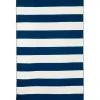Navy Cabana Stripe Indoor/Outdoor Area Rug, 5x7