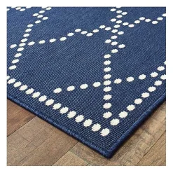 Navy Caden Outdoor Area Rug, 5x7