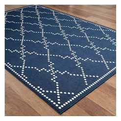 Navy Caden Outdoor Area Rug, 5x7
