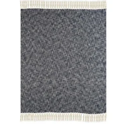 Navy Chambray Fringe Throw
