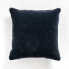 Navy Chenille Leopard Throw Pillow
