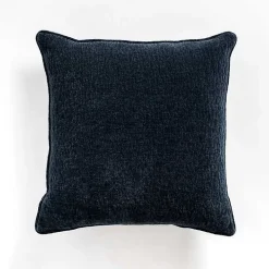 Navy Chenille Leopard Throw Pillow