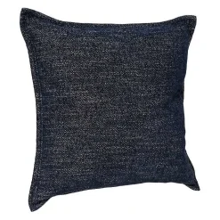 Navy Chenille Texture Flange Pillow, 22 in.