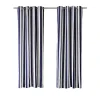 Navy Coastal Stripe Outdoor Curtain Panel, 84 in.
