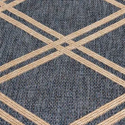 Navy Diamond Indoor/Outdoor Area Rug, 5x7