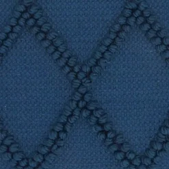 Navy Diamond Lattice Throw Pillow
