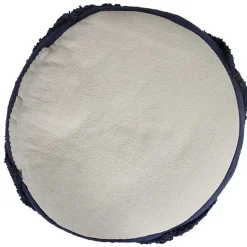 Navy Diamond Tufted Pouf