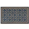 Navy Floral Pattern Doormat