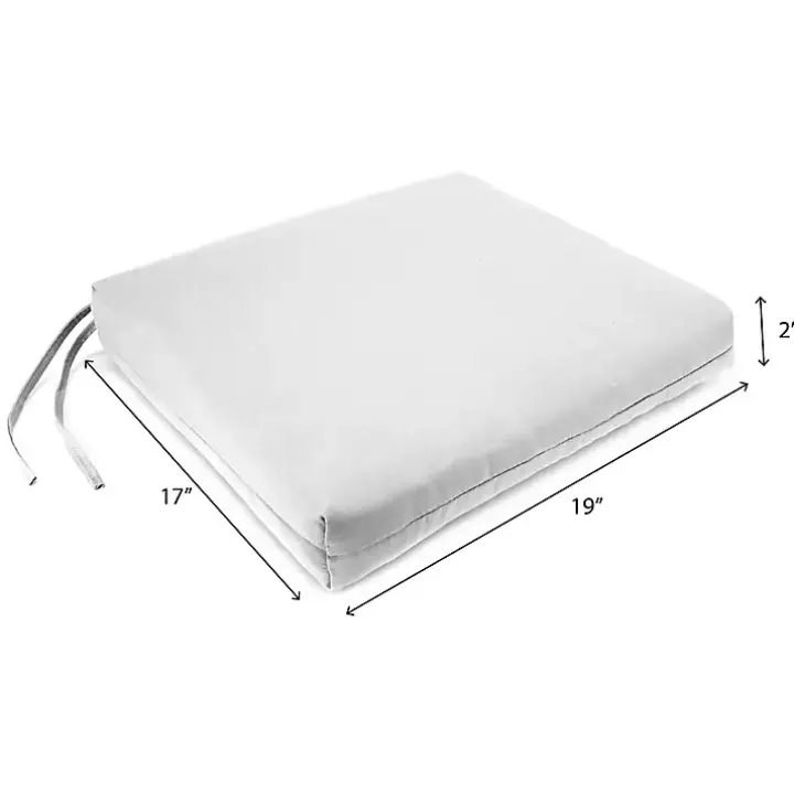 Navy French Edge Outdoor Chair Cushions, Set of 2