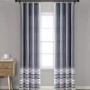 Navy Nantucket Fringe Curtain Panel Set, 84 in.