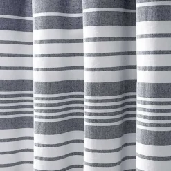 Navy Nantucket Fringe Curtain Panel Set, 84 in.