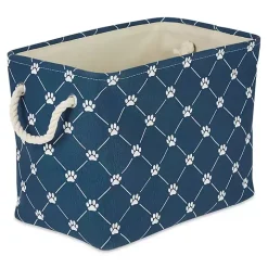 Navy Paw Trellis Rectangle Basket, 14 in.