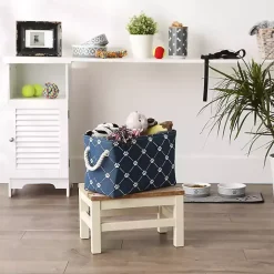 Navy Paw Trellis Rectangle Basket, 14 in.