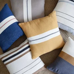 Navy Single Stripe Pillow
