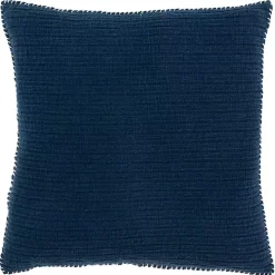 Navy Subtle Striped Oversized Pillow
