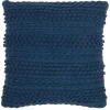 Navy Textured Stripes Pillow