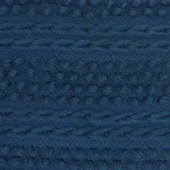 Navy Textured Stripes Pillow