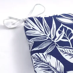 Navy Tropical Foliage Outdoor Chaise Cushion