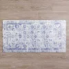 Navy Vintage Floral Kitchen Mat