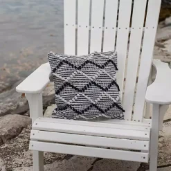 Navy Waves Outdoor Pillow