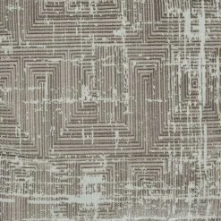 Neutral Distressed Geo Ultra-Soft Pouf