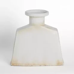 Neutral Distressed Pentagon Vase, 12 in.