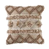 Neutral Geometric Pom Pom Pillow