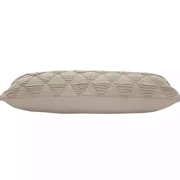 Neutral Gradient Diamonds Lumbar Pillow
