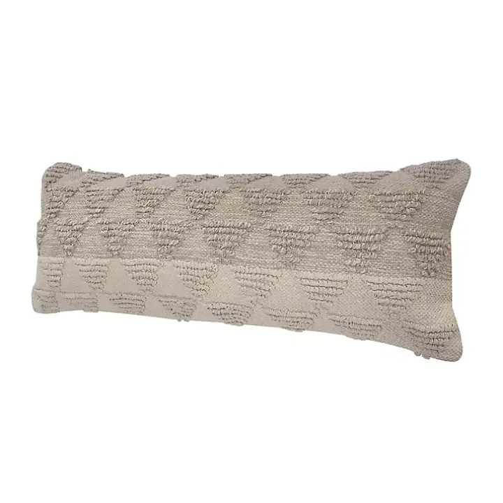 Neutral Gradient Diamonds Lumbar Pillow