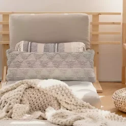 Neutral Gradient Diamonds Lumbar Pillow