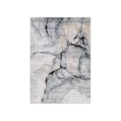 Neutral Marble Swirl Area Rug, 5x7