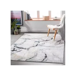 Neutral Marble Swirl Area Rug, 5x7