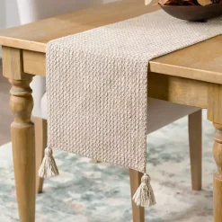 Neutral Mottled Table Runner
