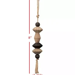 Neutral Southwest Wood Bead Tassel
