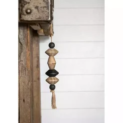 Neutral Southwest Wood Bead Tassel