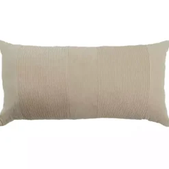 Neutral Velvet Corduroy Lumbar Pillow