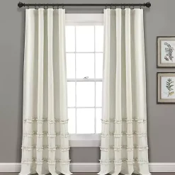 Neutral Vintage Stripe Curtain Panel Set, 95 in.