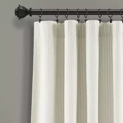 Neutral Vintage Stripe Curtain Panel Set, 95 in.