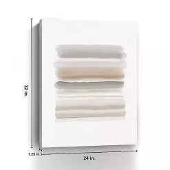 Neutral Watercolor Stripes Canvas Art Print